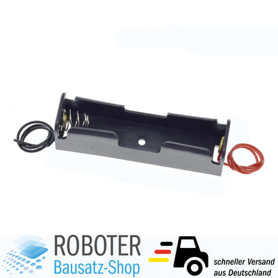 Batteriehalter 1x 18650 Li-Ion Akku Batterie 15cm Kabel 3.7V Arduino DIY Roboter