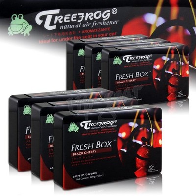 Black Cherry Tree Frog Natural Extreme Car Air Freshener Fresh Box 6PCS