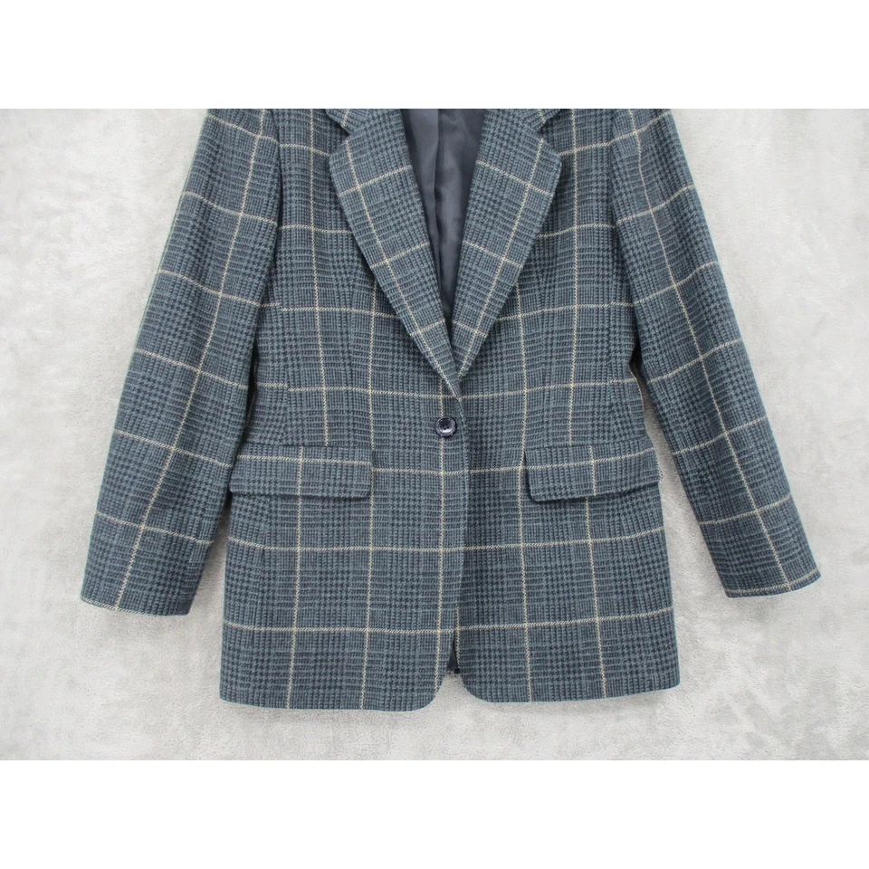 Chaqueta Jones New York Mujer 8 Petite Blazer Mezcla Lana Preppy Academia Azul Foto 4 de 4