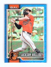 2026 Topps Chrome Jackson Holliday Blue Fanatics Exclusive /150 #136 Orioles