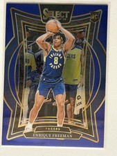 2024-25 Panini Select Blue (Retail) #80 Enrique Freeman Rookie Indiana Pacers