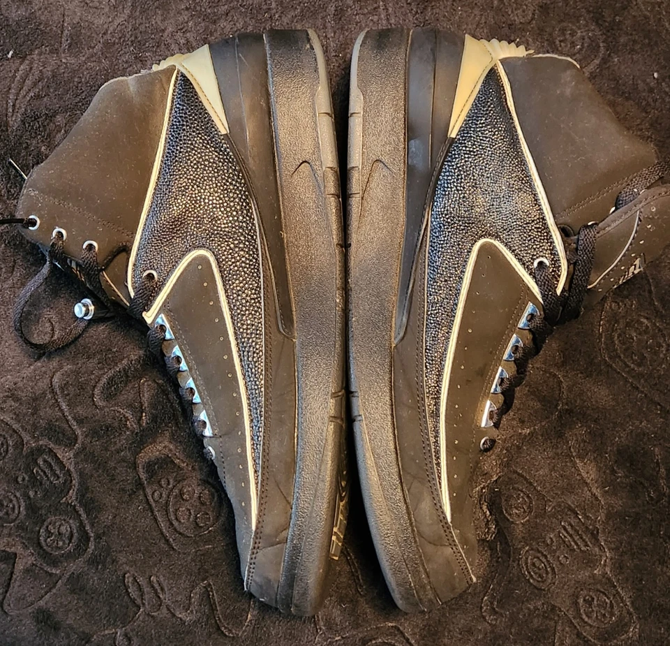 Air Jordan 2 Retro 2004 Negro Cromo PARA HOMBRES TALLA 12.5 Foto 3 de 4