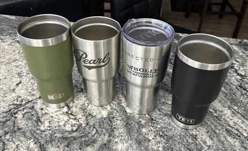Set Of 4 - 30 oz. Tumblers - Preowned Mugs - YETI AND OTHER BRANDS