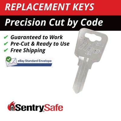 Sentry Safe Keys Firebox Cash Box Replacement Key Cut to your Code SB0-SB9