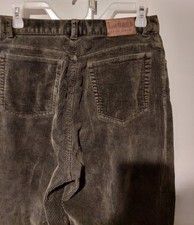 Vtg Y2K Lauren Ralph Lauren Green Corduroy Pants 8 Boho Old Money Christmas