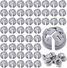 Sintuff 50 Pcs 3/8 in. - 1/2 Non Metallic Button Push-in Bulk Connector... 