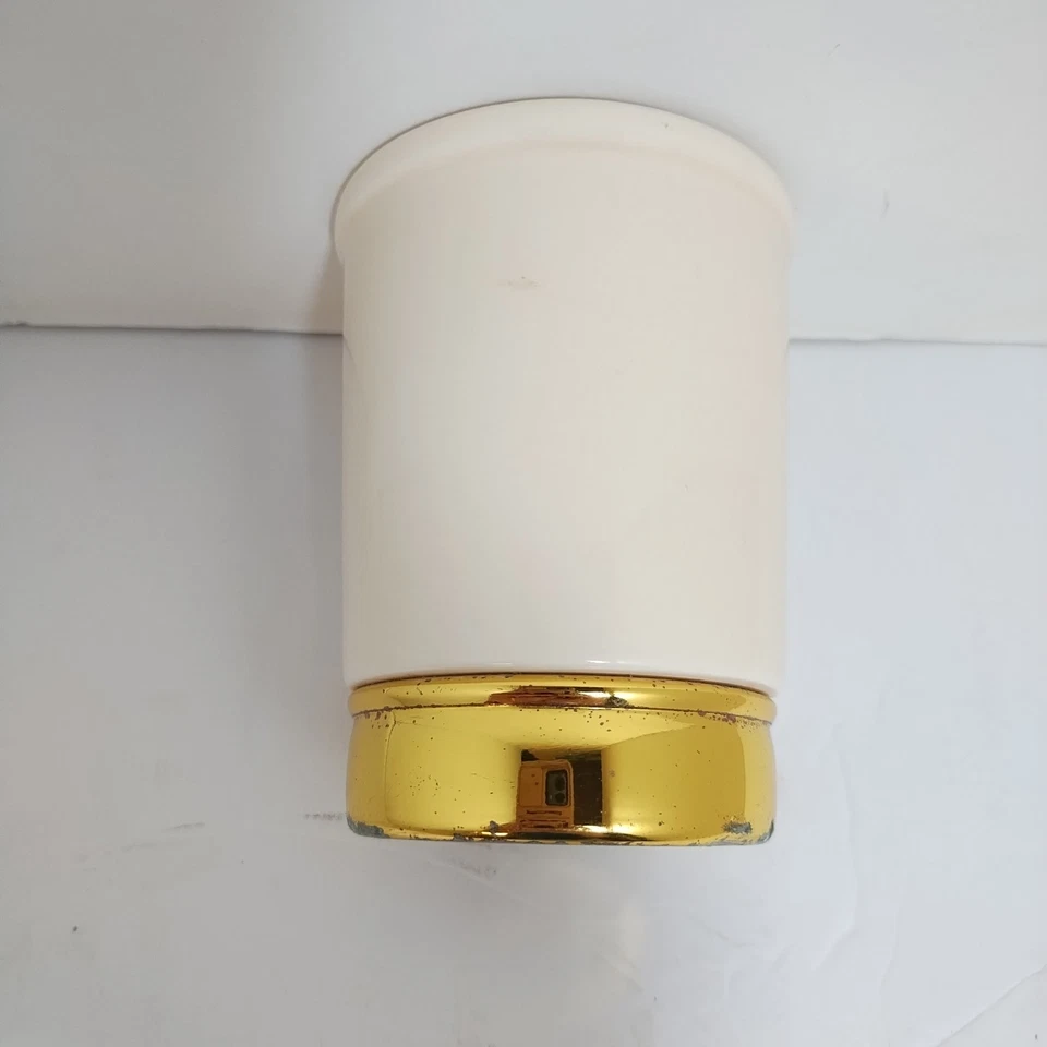 Vaso de baño vintage InterDesign York latón vainilla Foto 4 de 4