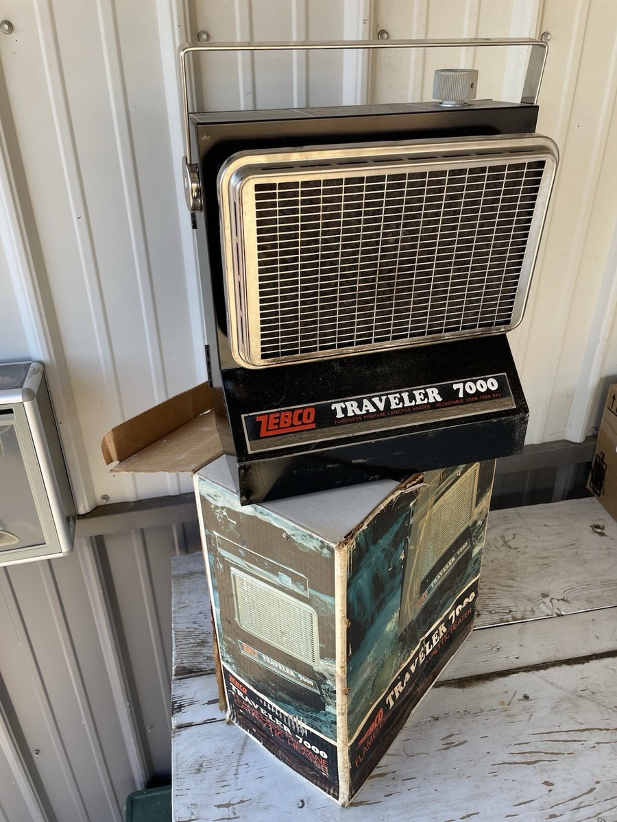 Vtg ZEBCO Traveler 7000 Propane Portable Catalytic Heater W/Box NL