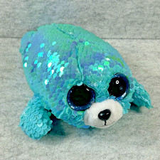 Ty FLIPPABLES Sequins Beanie Boos WAVES the Seal 6" Plush Stuffed Toy