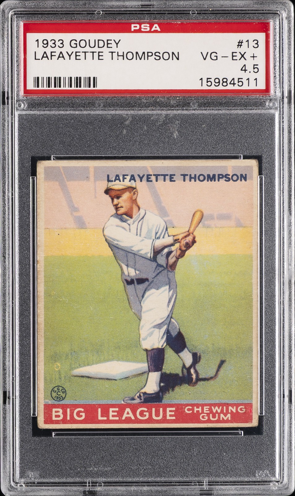 1933 GOUDEY #13 LAFAYETTE THOMPSON PSA 4.5