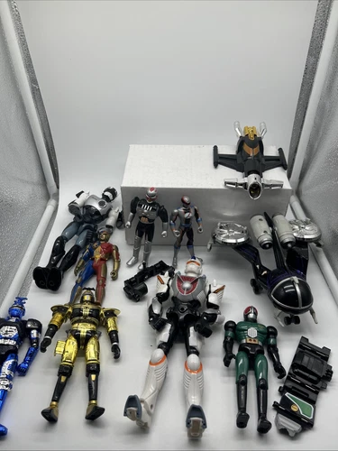 Vintage Big Bad Beetleborgs Action Figure Lot Plus More Power Ranger Space Parts