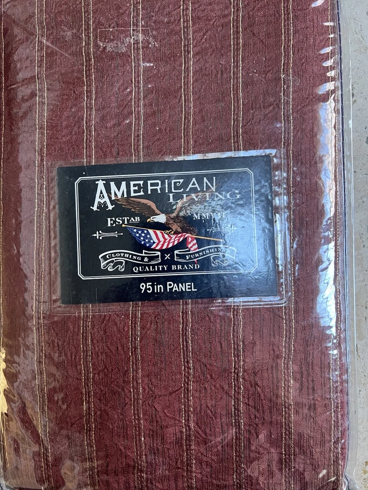 American Living RAYA BRILLANTE 4 paneles transparentes a medida 50"x95" ~ Borgoña Nuevo Foto 2 de 4