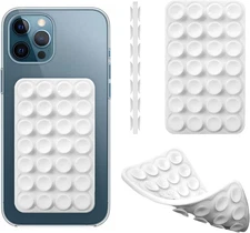 Silicone Double-Sided Suction Cup Phone Case Detachable Mount, Fidget Sticky Pho