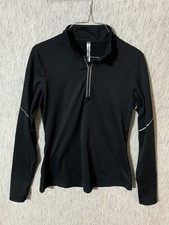 Fabletics Trinity Perfomance Jacket M Black Vented Running Fitness Gym Thumbhole