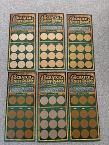 MSCHF Scratch and Sniff Lottery Lotto Ticket Redeemed Collectible - Set Of 6