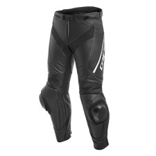 Dainese Delta 3 Black/White Sports Touring Urban Leather Motorcycle Jeans EU...
