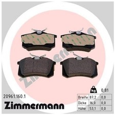 Satz Bremsbeläge Bremsklötze hinten für Renault Modus-Grand F/JP0 | 24654350