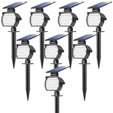 Solar Spot Lights Outdoor,23 LEDs Landscape Lighting with Auto On/Off and 3 L...