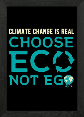 Gerahmtes Wandbild Poster Leinwanddruck Bild Klimawandel ist real
