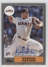 2022 Update 1987 Topps Baseball Black 25/199 Kervin Castro #87BA-KC Auto 0bt4