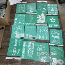 Chalk Couture Chalk Transfer Stencil Sz B RETIRED 8.5"x11" Lot Of 45 Tranfers