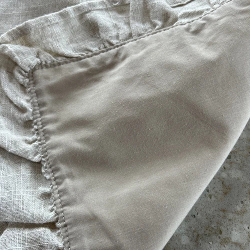 Linen Table Runner Beige Farmhouse Cottagecore Coastal 16” x 76” - Picture 3 of 7