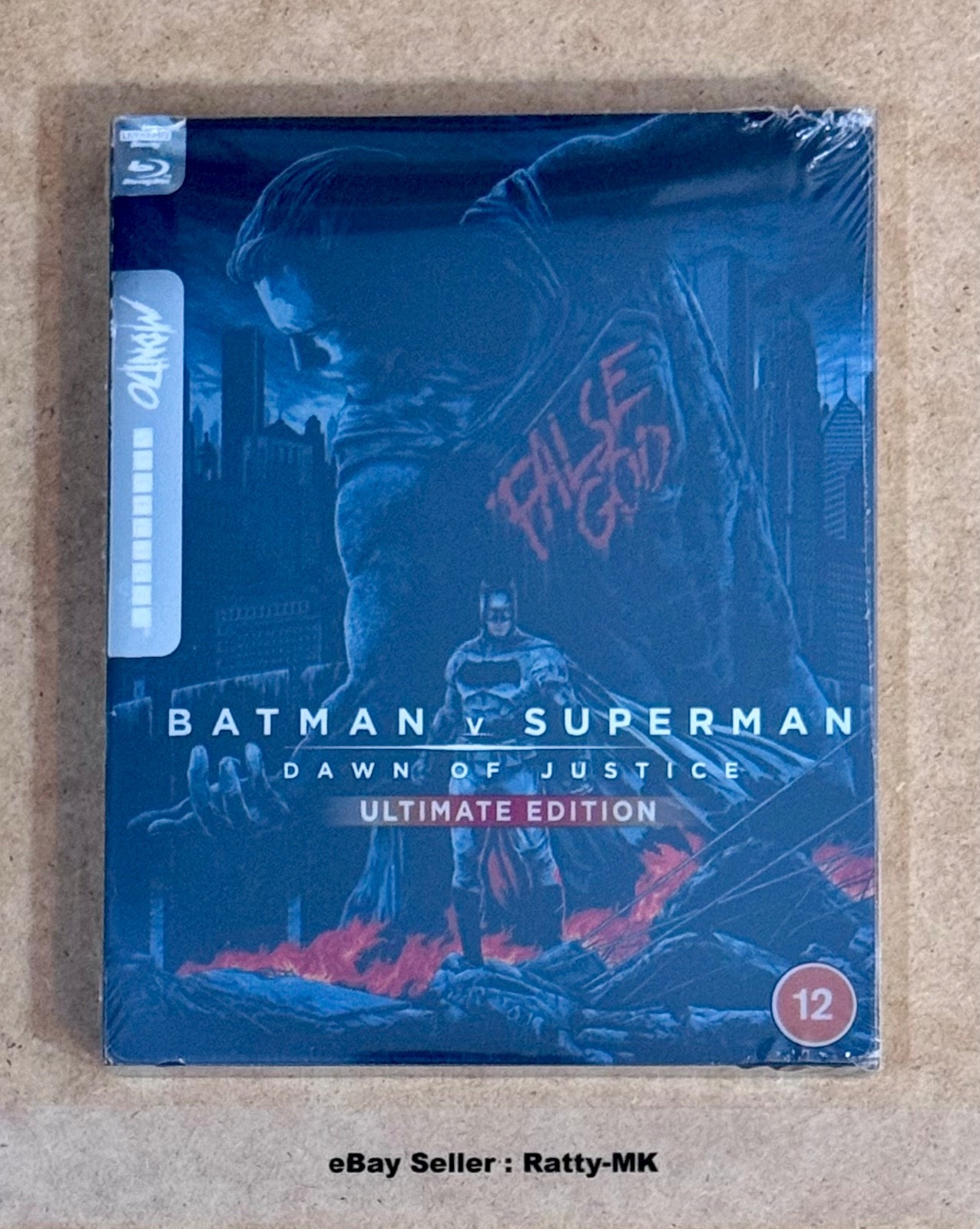 BATMAN v SUPERMAN DAWN OF JUSTICE - (UK) MONDO 4K + BLU RAY STEELBOOK - NEW