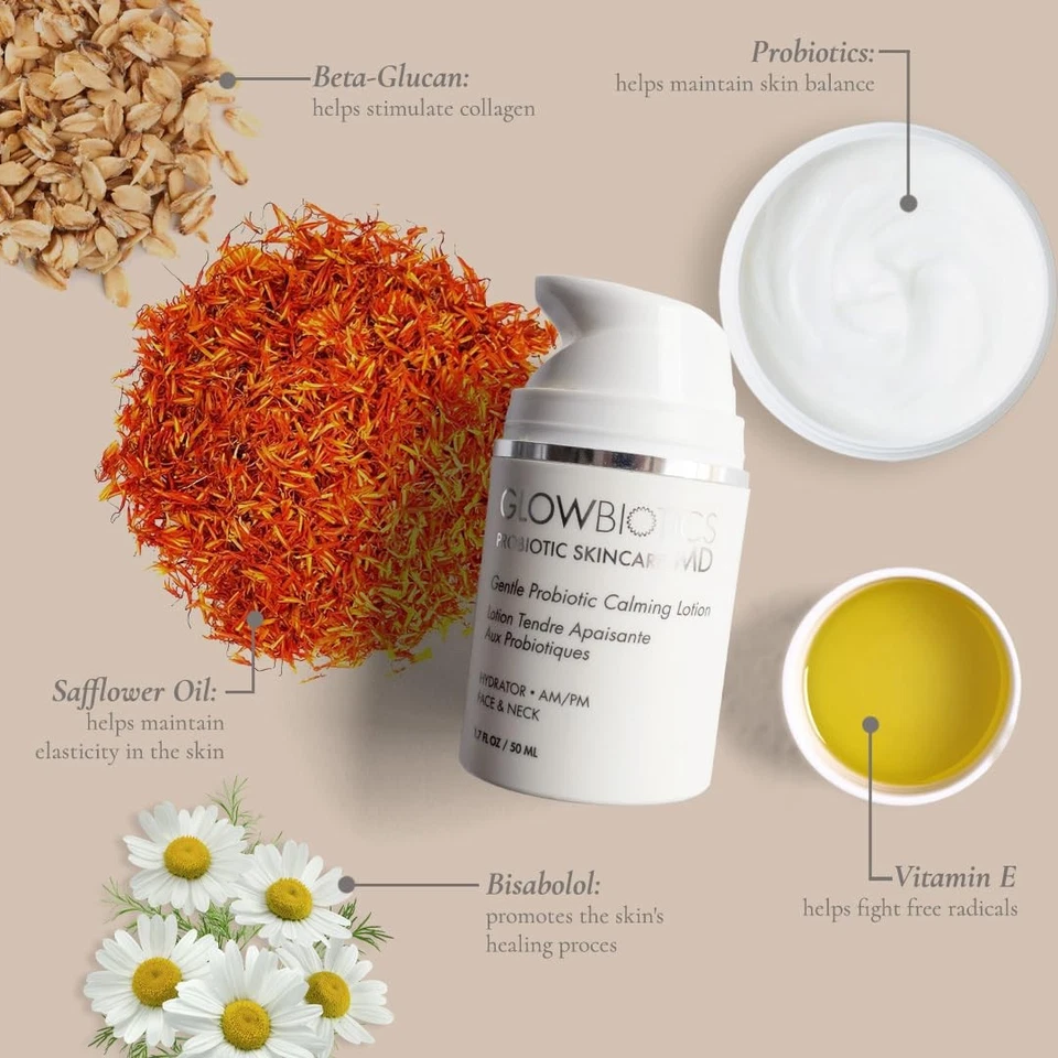 Glowbiotics Loción Calmante Probiótica Suave: Péptido Ligero y Probiótico... Foto 3 de 4