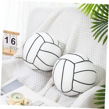 2 Pcs 3D Volleyball Pillow Soft Stuffed Sports Pillows Cute Fluffy Volleyball