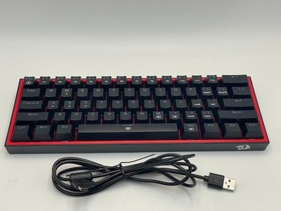 Redragon MCK617 Fizz 60% Compact RGB Wired Mechanical Keyboard, 61 Keys TKL - Bl