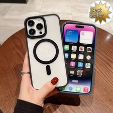 Acrylic Magnetic Phone Case For iPhone 16 Pro Max Transparent Protective Cover