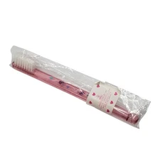 90s 1991 Vintage Sanrio NEW PACKAGE Heart Pink Nylon Toothbrush Tooth Brush RARE