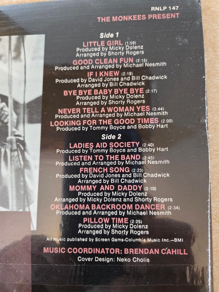 The Monkees Present Vinyl LP 1985 Rhino Records edition - Image 3 of 4