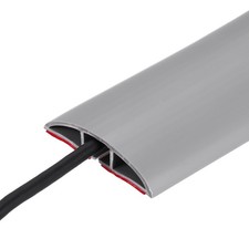 Floor Cord Cover 6ft, Extension Cord Hider for Floor Cable Management Grey