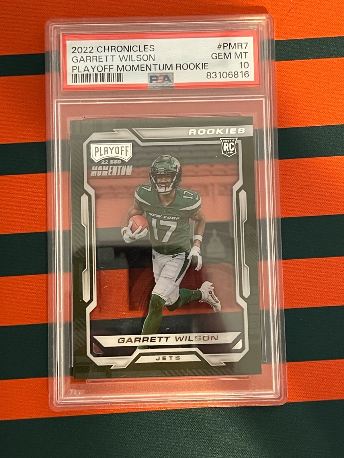 Garrett Wilson Panini Chronicles Playoff Momentum Rookies #PMR7 Base