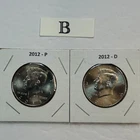 2012 P & D UNC Clad Kennedy Half Dollar Set in CB Flips -Free Shipping - B2