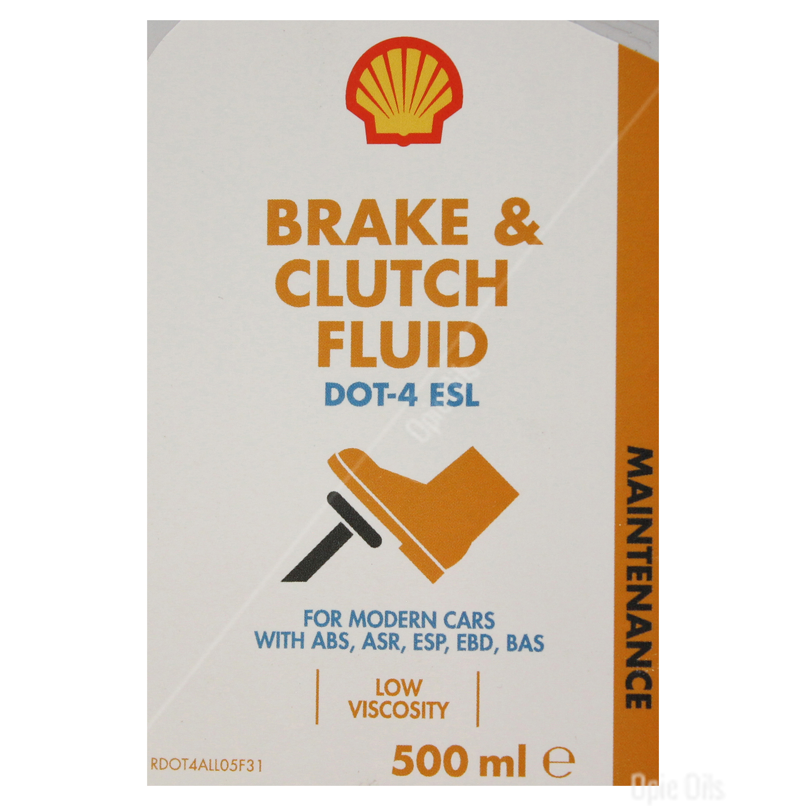 Shell DOT 4 ESL Brake & Clutch Fluid High Performance 500ml 0.5L | eBay