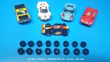 16 .455 .459 AFX G Life Like Amrac Performance Silicone Slot Car Tires BLK C2