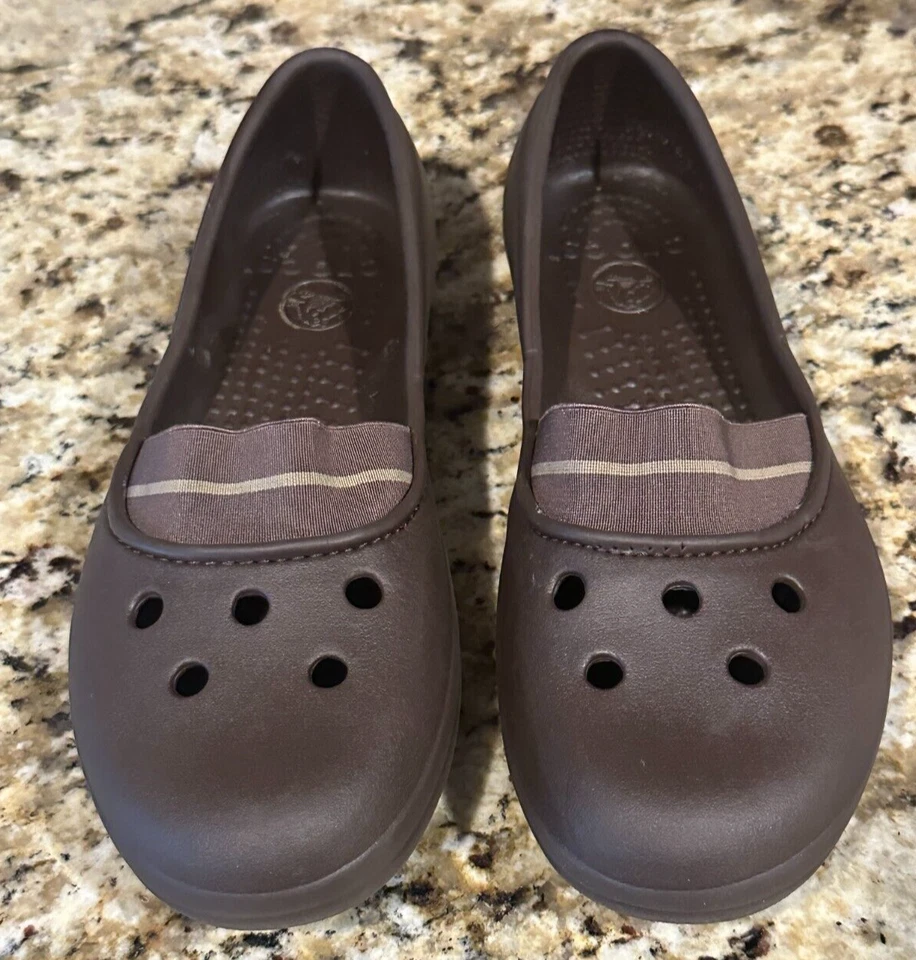 CROCS Juneau Molly Gianna Alice Mary Jane Vestido Zapato Plano Azul Marino Talla 7 D5 Foto 3 de 4