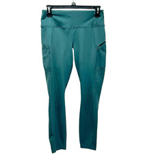 Athleta Women's Small Green/Blue Polyester Blend SP18 Running Leggings C3 