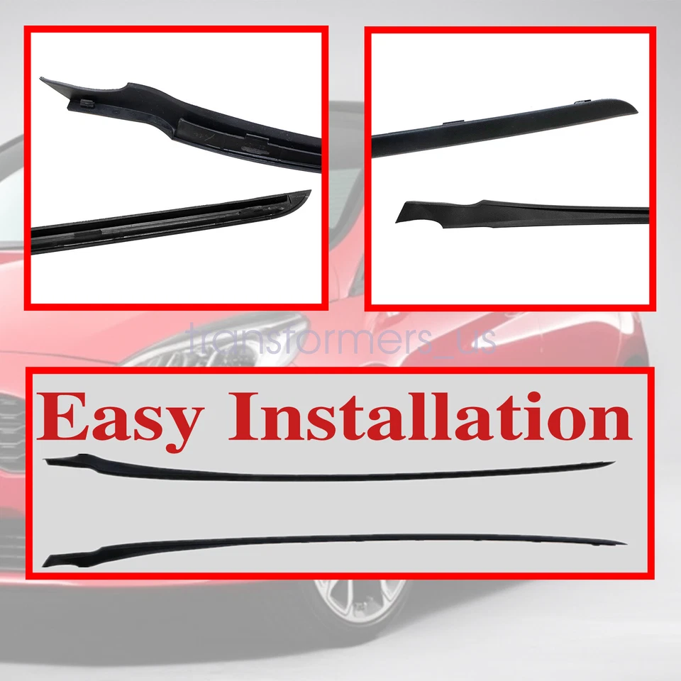 NEW For 11-19 Ford Fiesta RH+LH Windshield A-Pillar Trim Moulding PAIR Both Side - Image 2 of 4