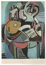 Still life Abstract Expressionism Music ART Emil Filla Czech OLD Postcard