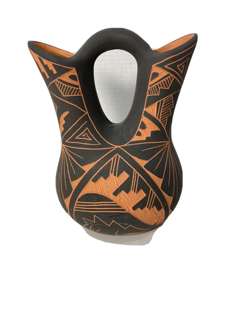 Vtg Native American Alisha Chino Acoma Pueblo 8” Kachina Wedding