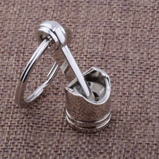 Metal Alloy Auto Engine Parts Piston Men Keychain Keyring Keyfob Car Accessories