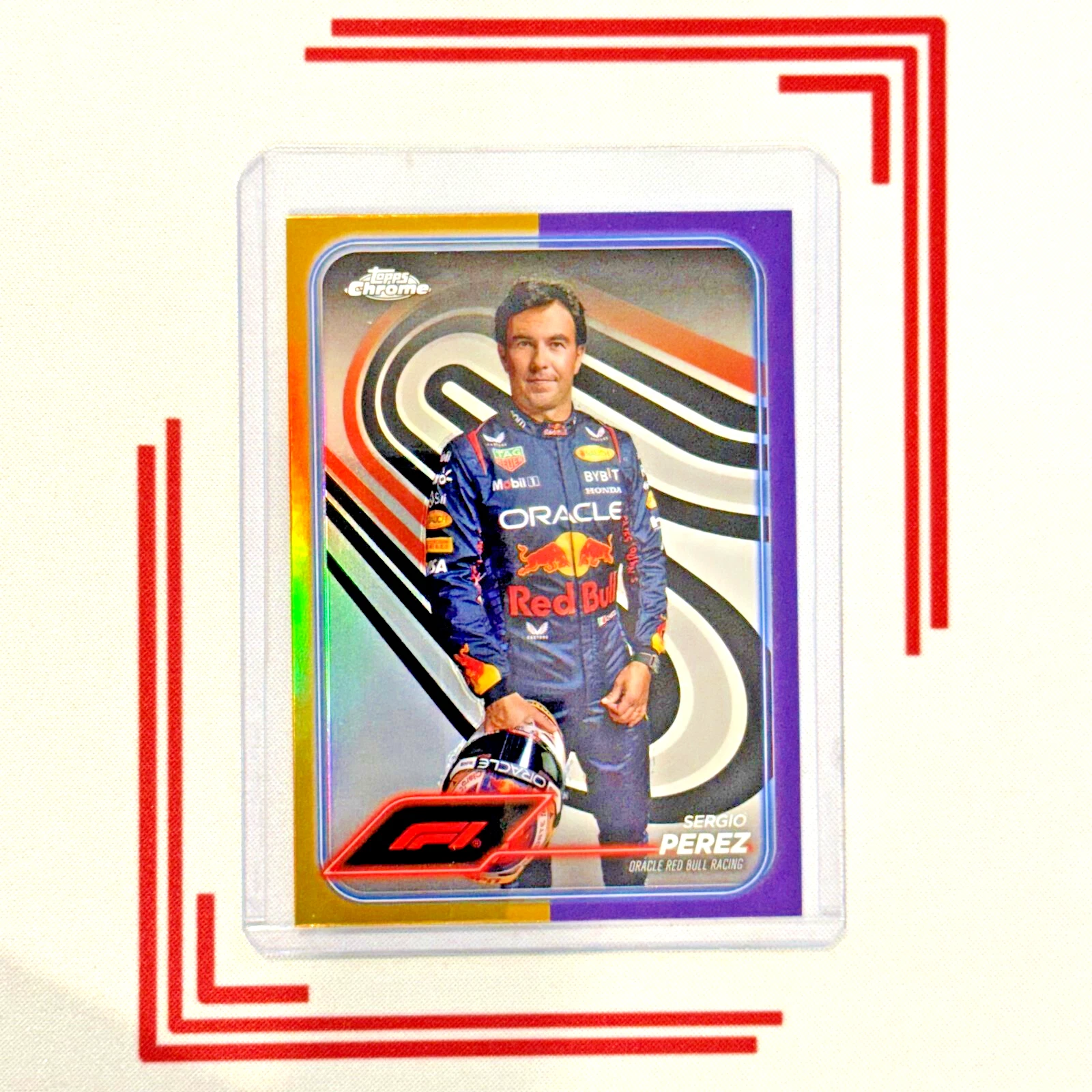 2024 Topps Chrome Formula 1 F1 #2 SERGIO PEREZ Gold Purple Refractor SP