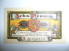 ANTIQUE BANKNOTE 10 PFENNIG GERMANY 1921 SPL