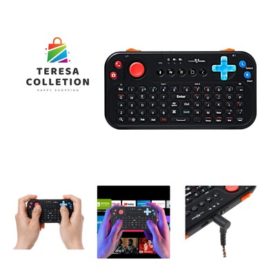 Bluetooth Pocket Keyboard with Jog Mouse and Audio, Black, Remote Wireless Co...