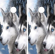 C150 Wolf Cornhole Board Wrap LAMINATED Wraps Decals Vinyl Sticker