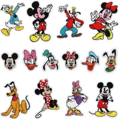 Disney Assorted Character Iron On Patch Set Of 14 Pieces