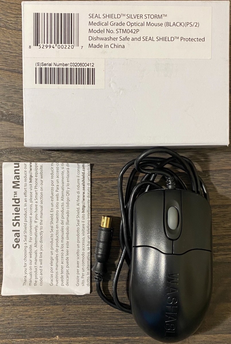 Computer mouse seal shield silver storm Seal Shield Silver Storm Keyboard Medical Grade USB, Black STK503